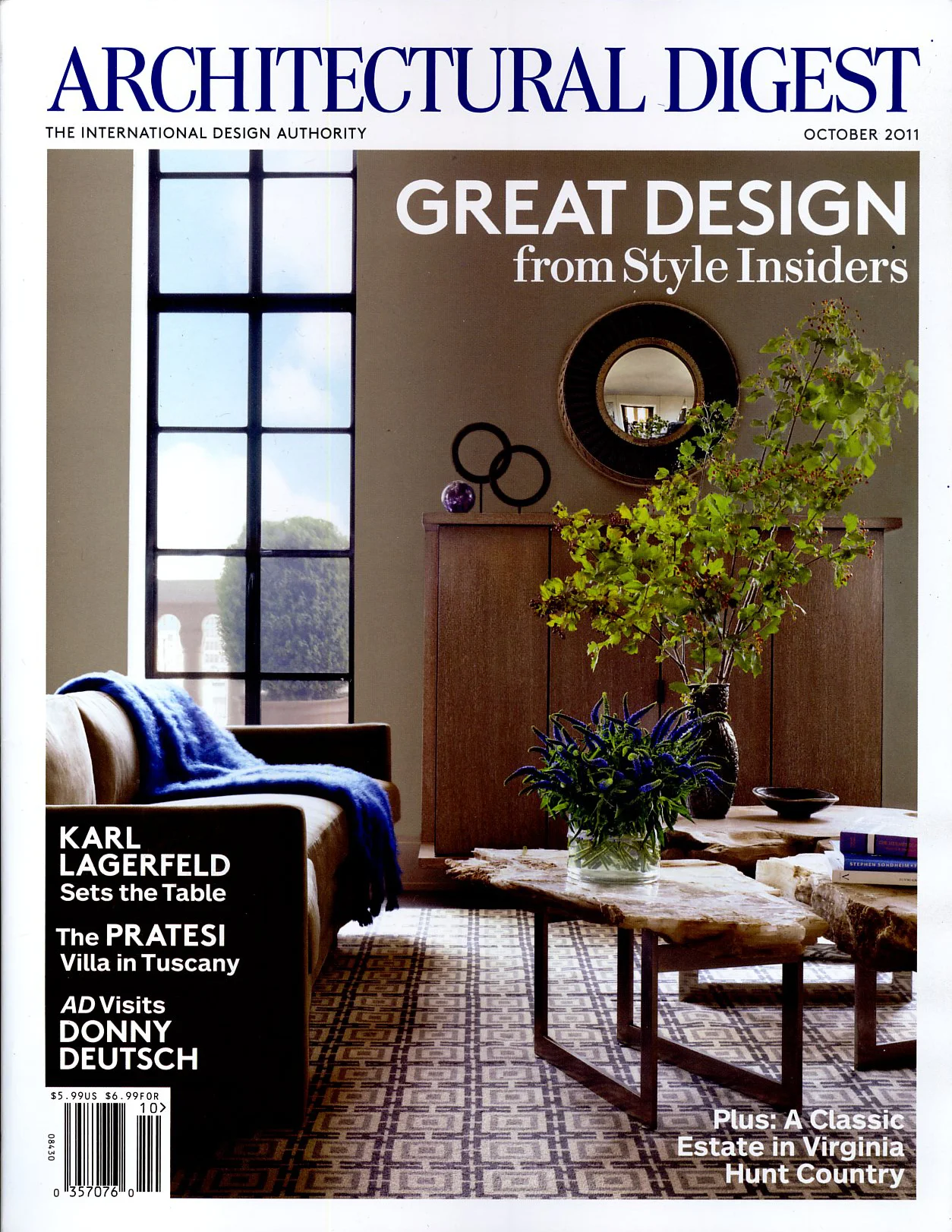 Architectural Digest October 2011 — Sachs Lindores